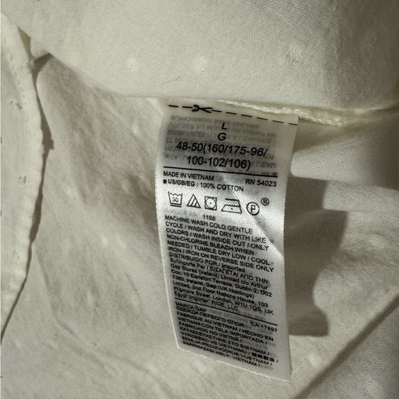 GAP L Ivory Long Sleeve Light Top NWT - Picture 8 of 9